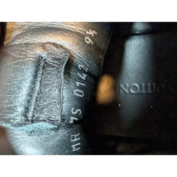 LOUIS VUITTON LV Damier High Top Sneakers Double Zip Black 9.5 Lace Up - Picture 13 of 14